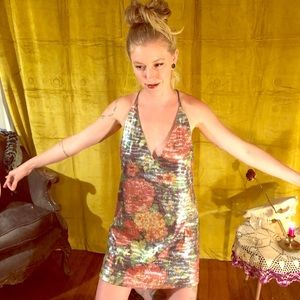 Free people shiny sequined dress